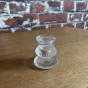 Bougeoir transparent bas