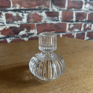 Bougeoir transparent bas boule