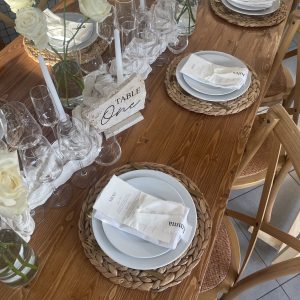 Centres de tables & dessous d'assiettes