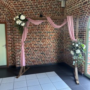 Voilage arche rose 3,00m